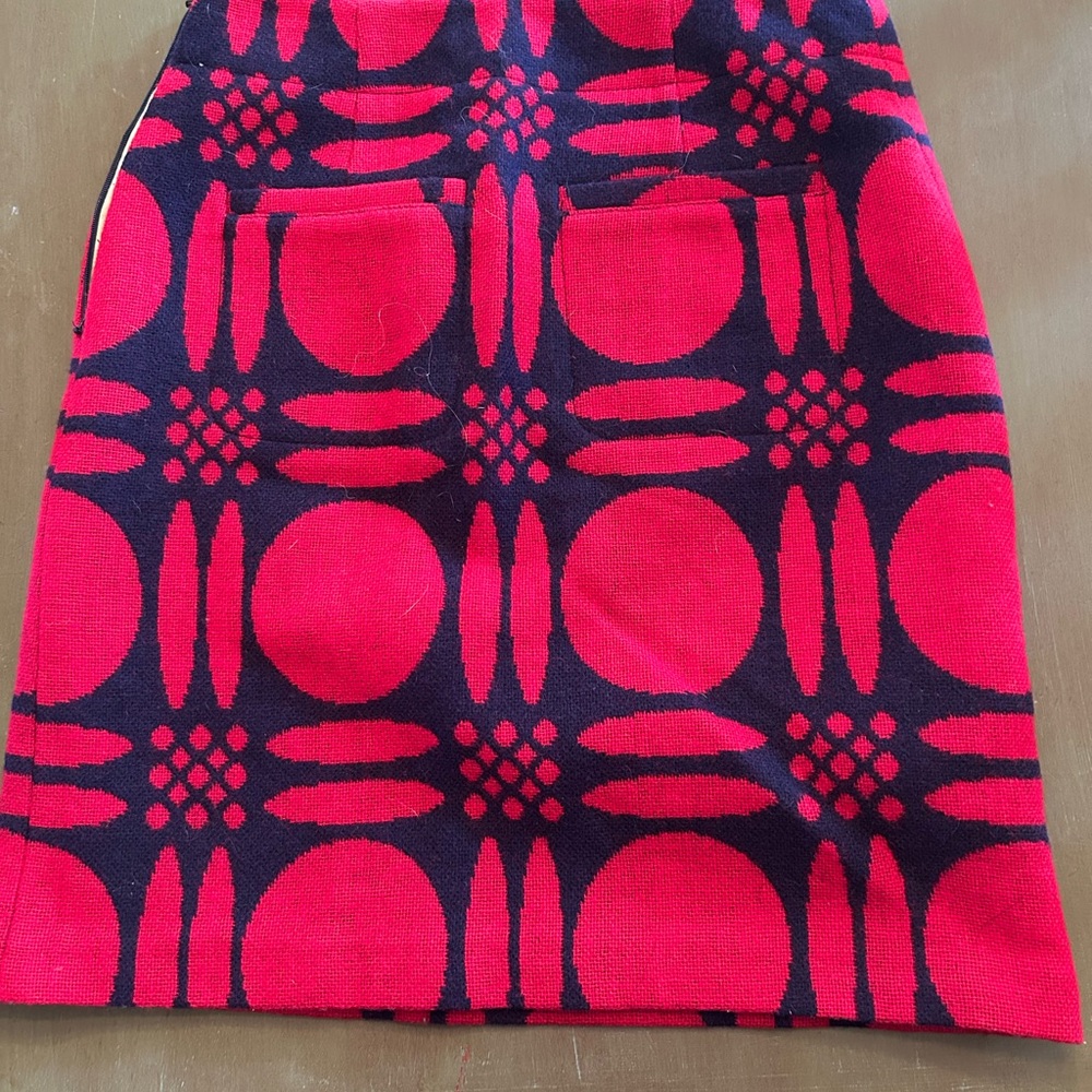 Boden Pink and Black Geometric Mini Skirt - Picture 2 of 3